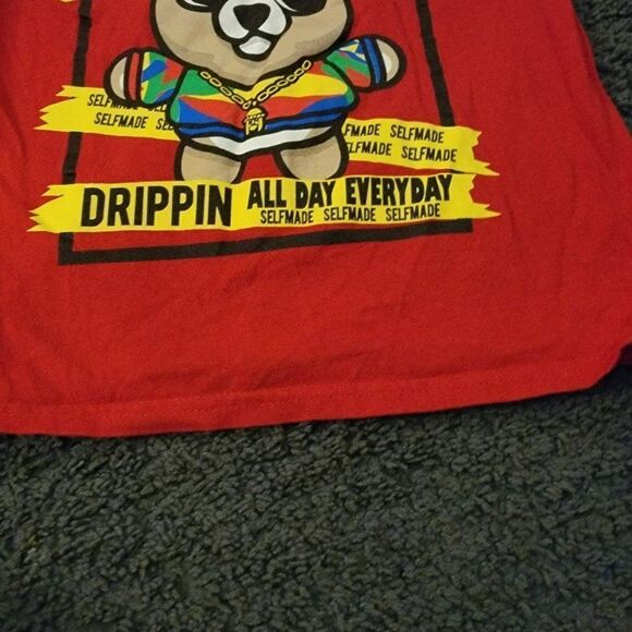 Delta Apparel Boys Red Graphic Short Sleeve Crew Neck Pullover T Shirt Size 4 - Picture 4 of 7